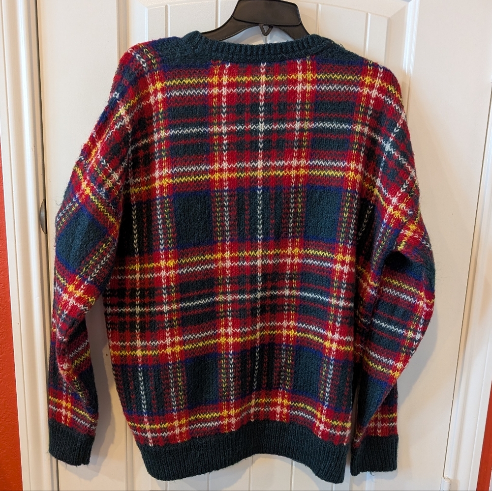 TopShop Plaid Oversized Sweater - Size 6 - Picture 4 of 7